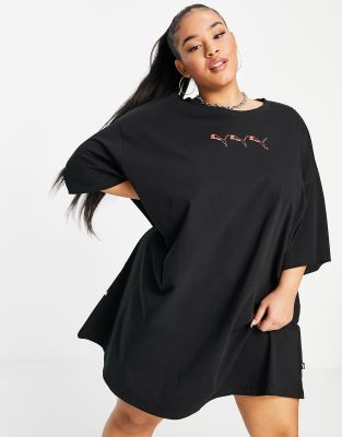 black t shirt dress asos