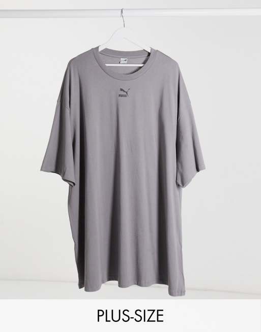 Puma Plus t-shirt dress in washed grey - exclusive to ASOS | ASOS