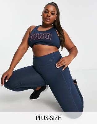 Puma Plus Training favourite forever high waist 7/8 leggings in navy