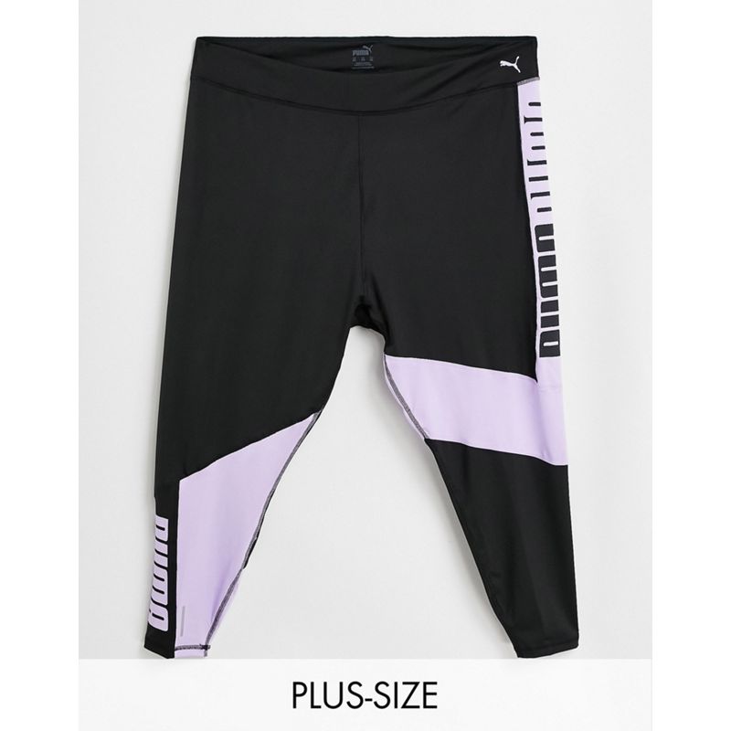 Leggings Activewear Puma Plus - Training Favourite - Leggings a vita alta nero e viola con logo