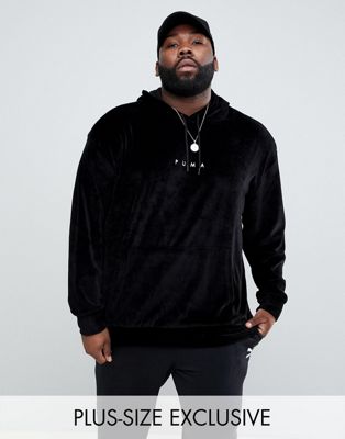 Puma PLUS velvet pullover hoodie in 
