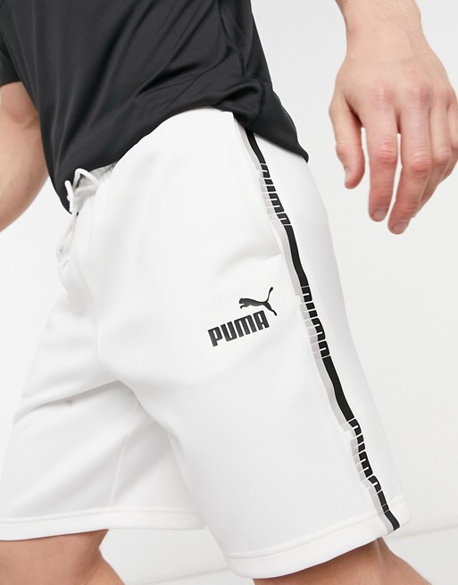 Puma poly shorts in white