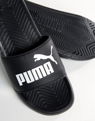 puma slippers zwart