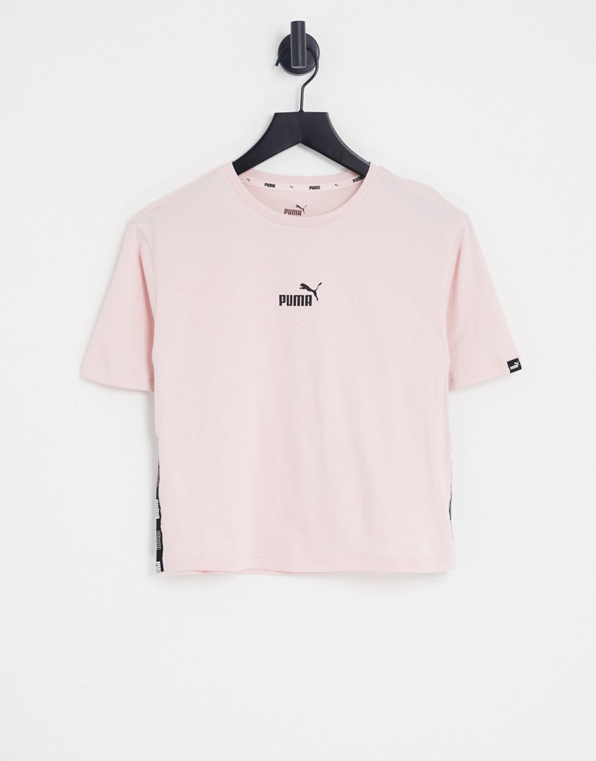 Puma Power cropped t-shirt in light pink