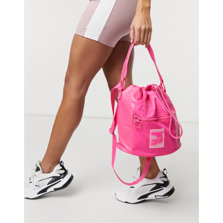 Puma prime time bucket bag in pink