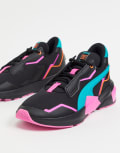 [Puma] PUMA Provoke XT trainers in black and neon 6.5 Black