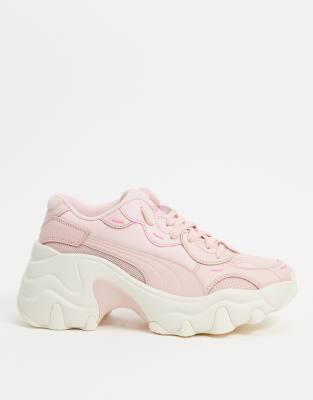 Puma Pulsar Wedge sneakers in pink | ASOS