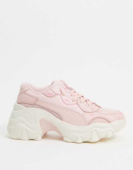 Puma Pulsar Wedge trainers in pink