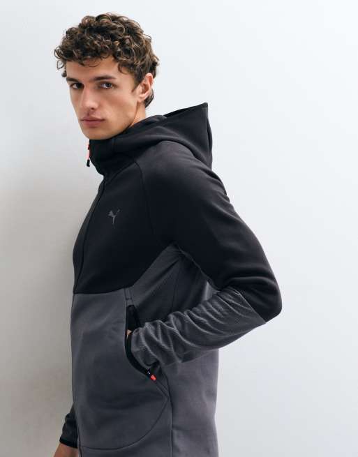 Puma Pumatech elevated slim full-zip hoodie in moody gray, 4 of 5