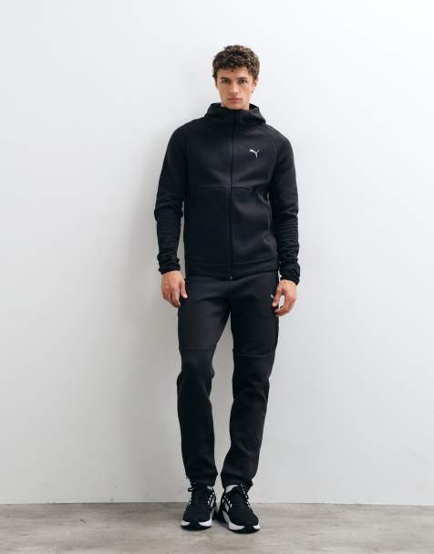 Puma Pumatech elevated slim full-zip hoodie in puma black - view 1