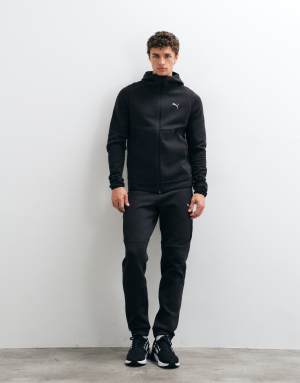 Puma Pumatech elevated slim full-zip hoodie in puma black