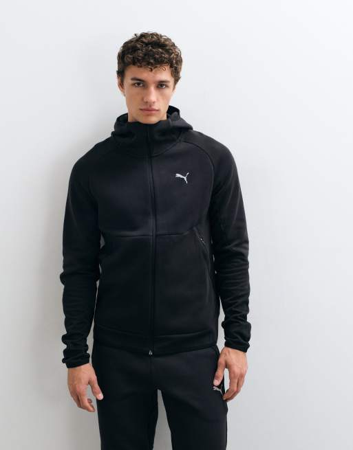 Puma Pumatech elevated slim full-zip hoodie in puma black, 2 of 5