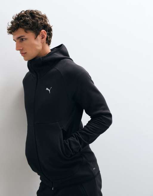 Puma Pumatech elevated slim full-zip hoodie in puma black, 3 of 5