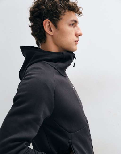 Puma Pumatech elevated slim full-zip hoodie in puma black, 4 of 5