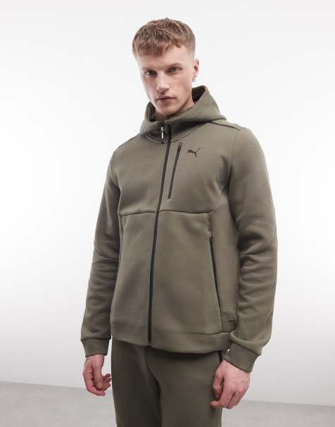 Puma Pumatech full zip hoodie in loden green - view 1