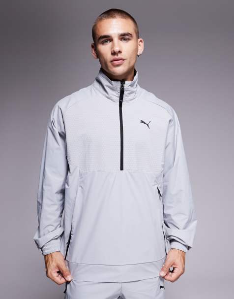 Puma Pumatech relaxed half-zip crew sweat top in gray echo - view 1