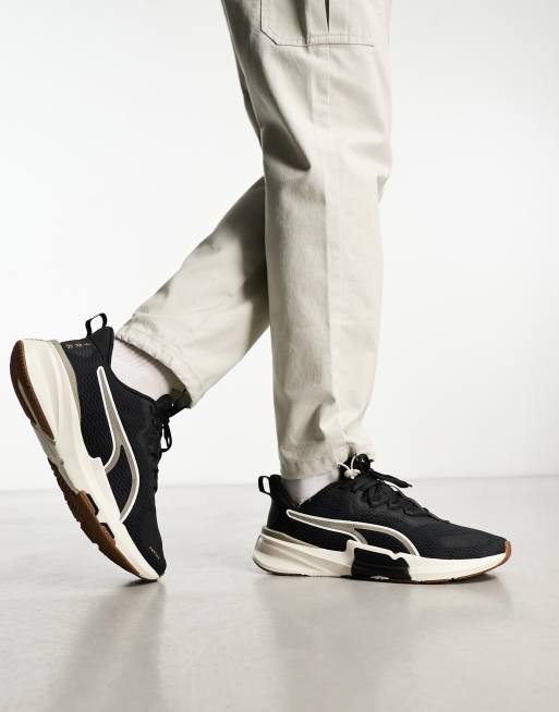 Puma PWR Frame trainers in black & tan | ASOS