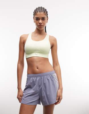 Puma Pwrbreathe run bra padded in apple spritz-Green