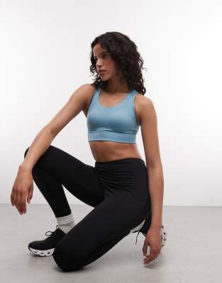 Puma Pwrbreathe run bra padded in baltic sea blue