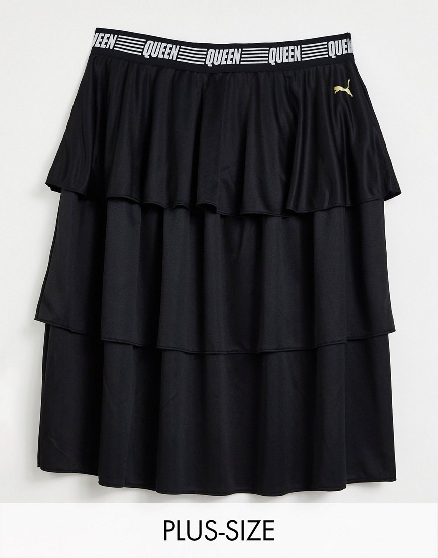 Puma Queen Frill Skirt in puma black