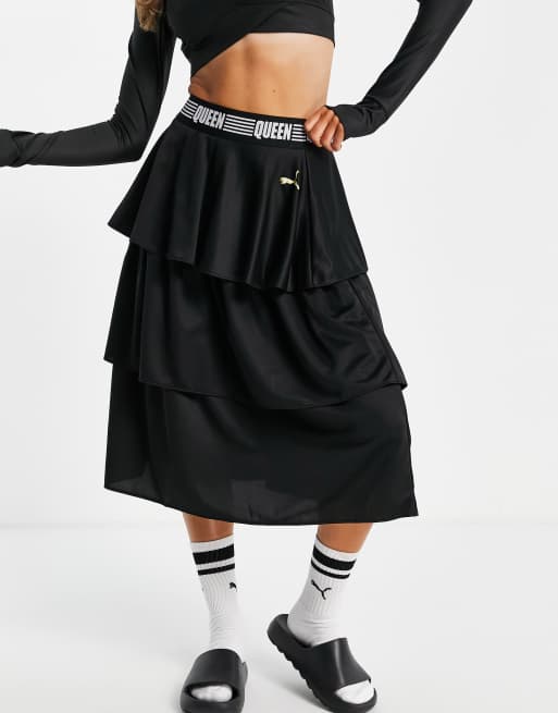 High waisted 2025 black skirt queen