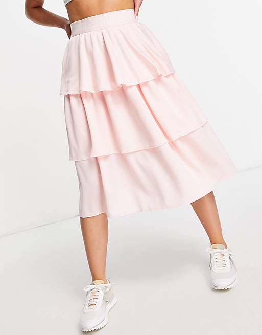 Skirts Puma Queen frill tiered skirt in pastel pink 