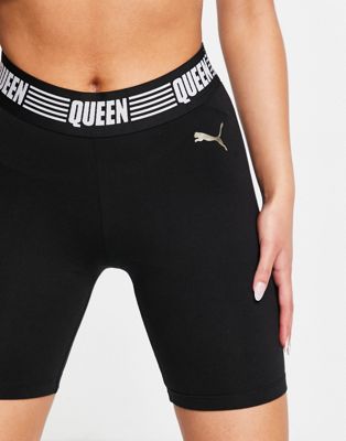Short legging Puma - Queen - Short legging avec bande - Noir et doré