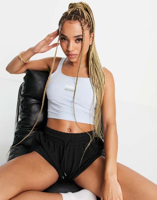 Puma Queen structured bralette in pastel blue, 2 of 4