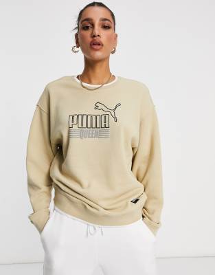 Puma Queen Sweatshirt In Beige