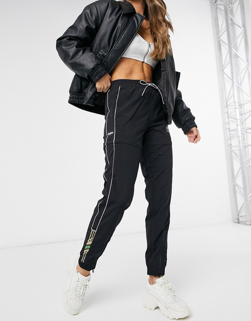 Puma Queen Track Pants With Zip Details In Black