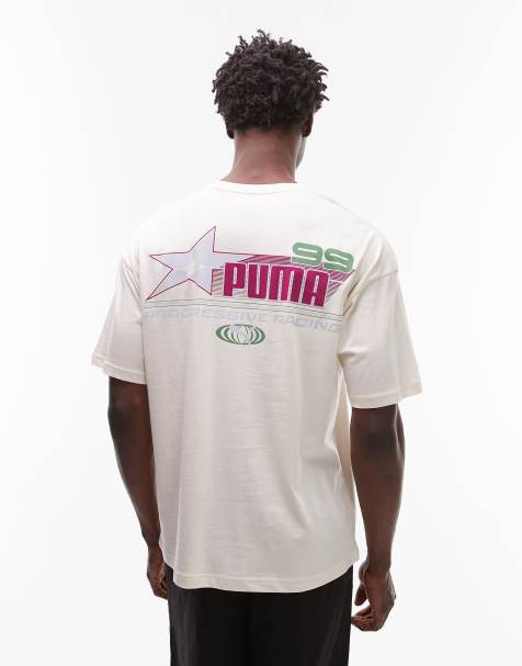 PUMA Racing 99 back print t-shirt in beige Exclusive at ASOS - view 1