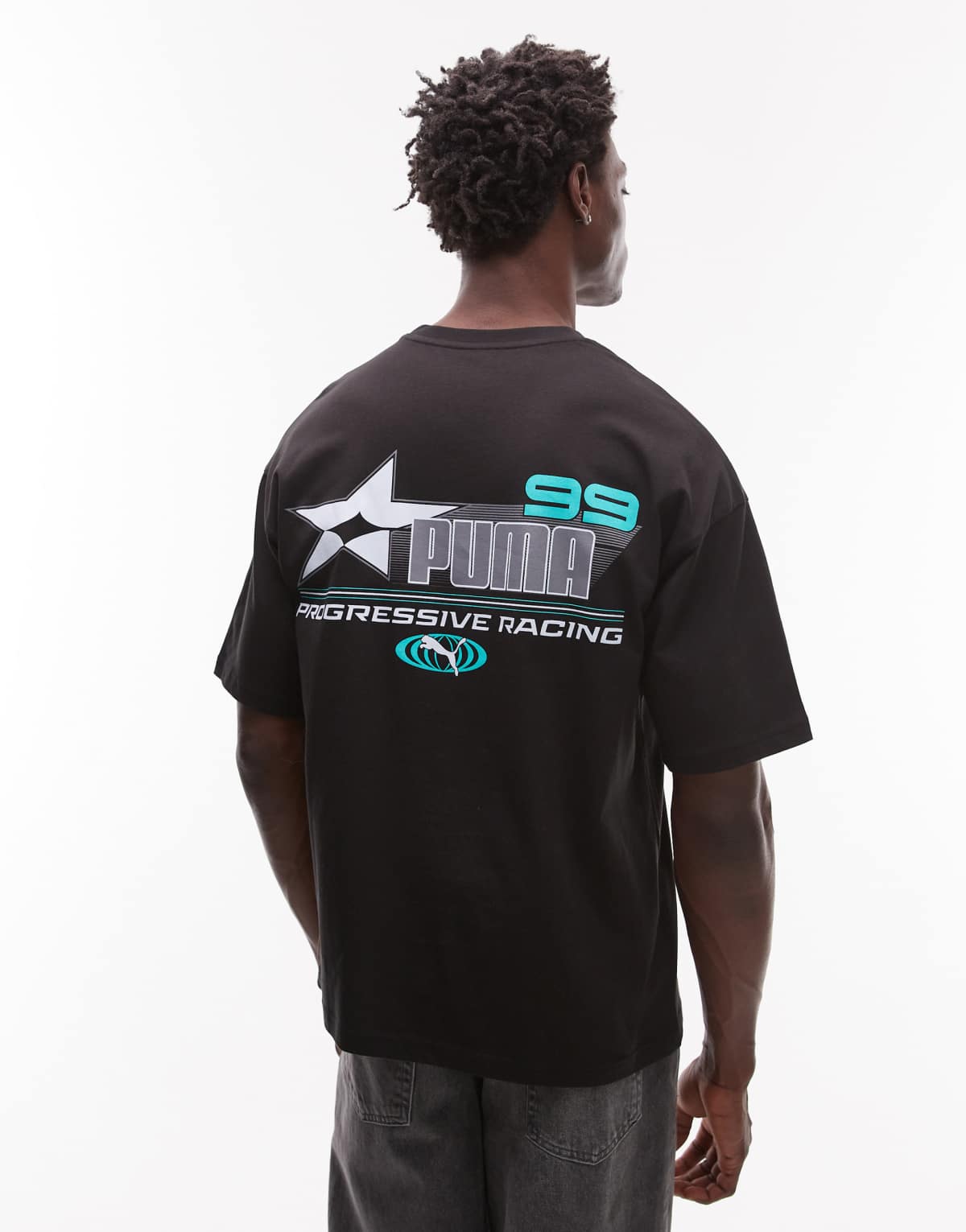 Puma Racing 99 back print t-shirt in black Exclusive at ASOS