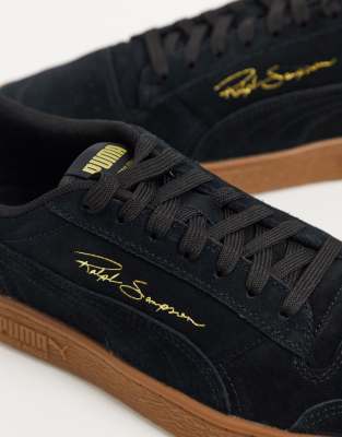 puma ralph sampson suede gum sole trainers in tan