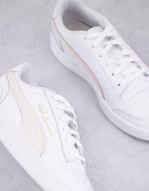 Puma Ralph Sampson Lo trainers in white and pink