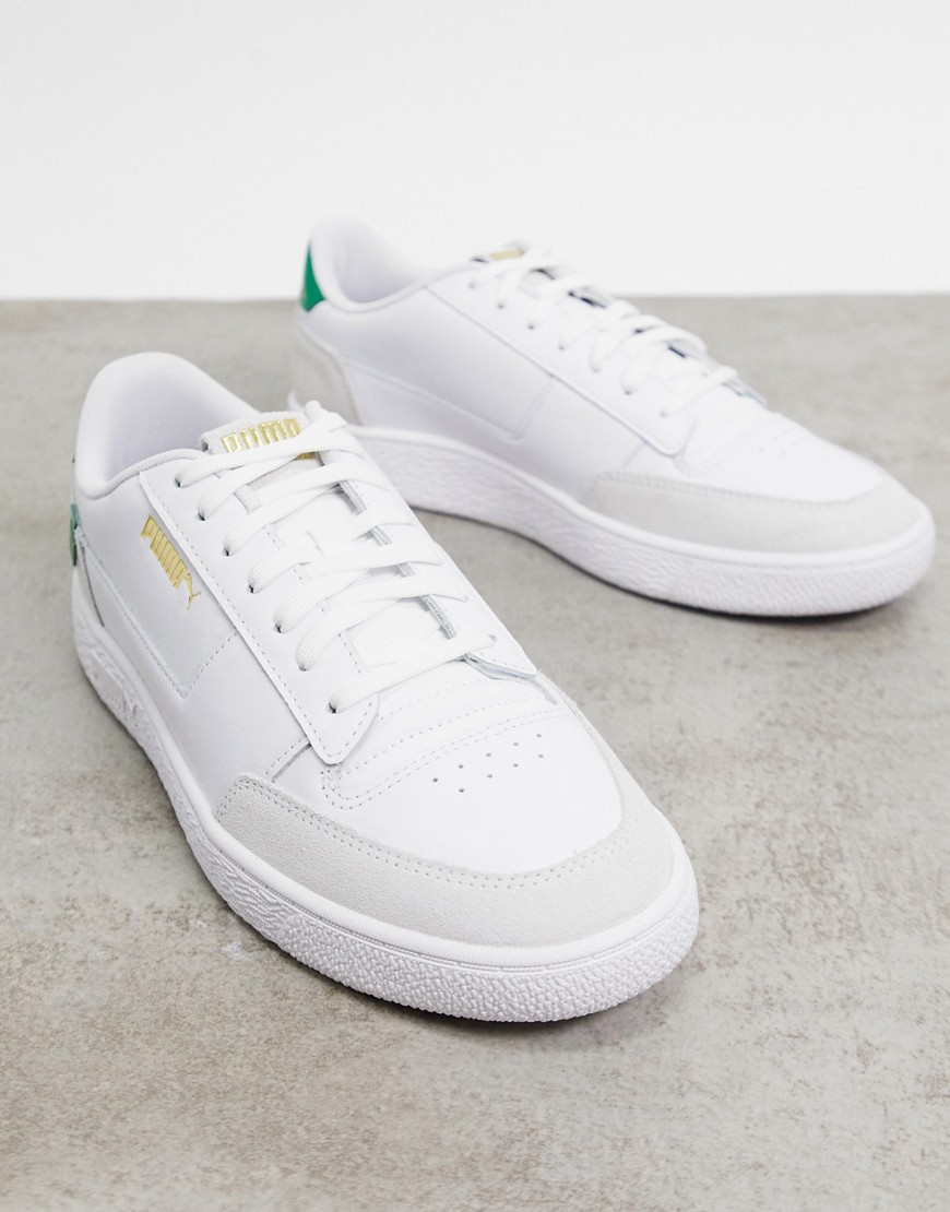 Puma - Ralph Sampson MC - Sneakers linea pulita bianche e verdi-Bianco