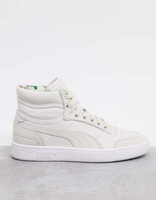 puma ralph sampson perforated leather trainers in pastel