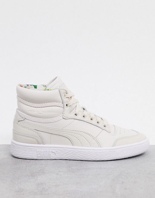 Puma Ralph Sampson mid leather x TS trainers in pastel parchment