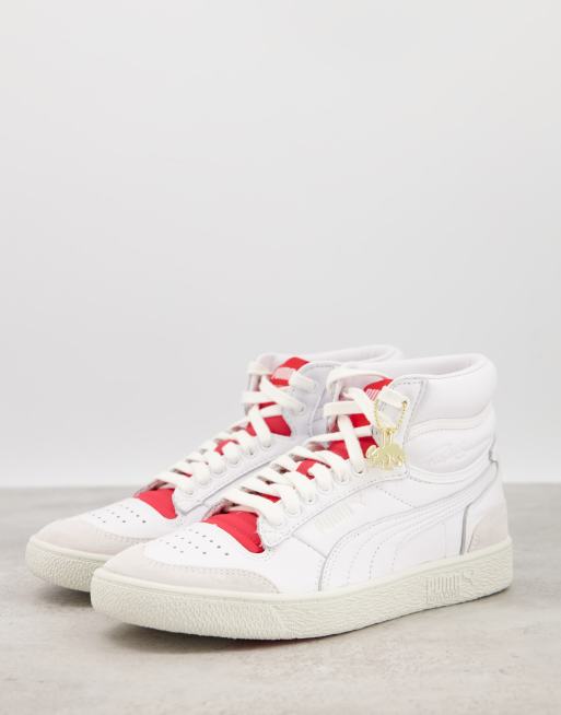 Puma – Ralph Sampson – Mittelhohe Sneaker in Weiß