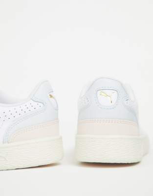 puma ralph sampson perforated leather trainers in pastel