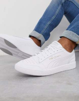 Puma ralph sampson lo store sneakers in triple white