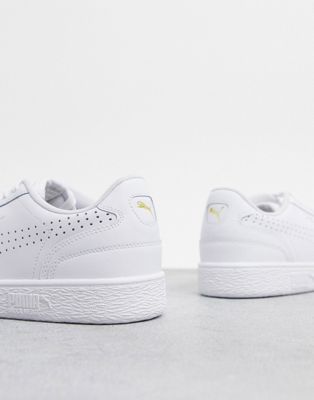 puma ralph sampson perforated trainers in triple white