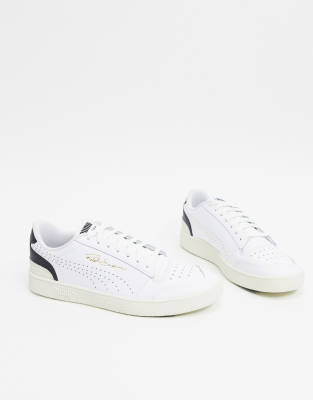 puma ralph sampson perforated trainers in triple white