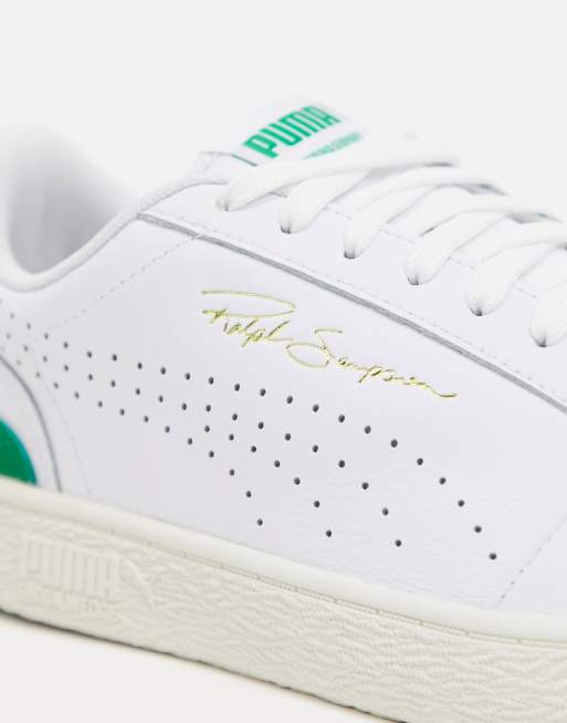 Puma Ralph Sampson Perforated trainers in white green ASOS