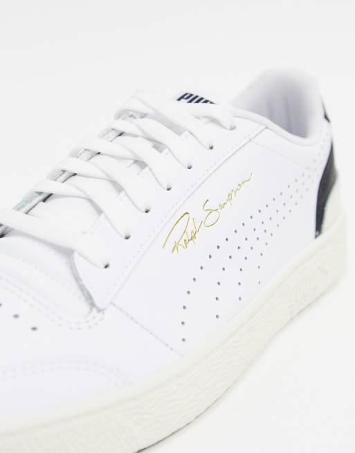 Puma - Ralph Sampson - Perforerede sneakers i sort og hvid, 4 af 4