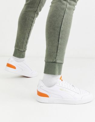 puma white orange shoes