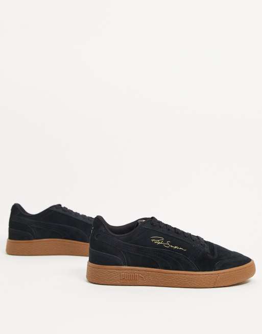 Puma Ralph Sampson Sneakers nere con suola in gomma In