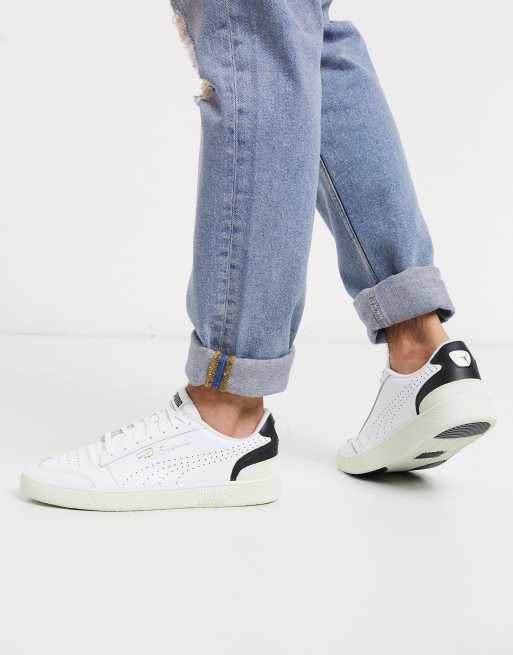 Puma - Ralph Sampson - Sneakers traforate bianche e nere, 2 di 4