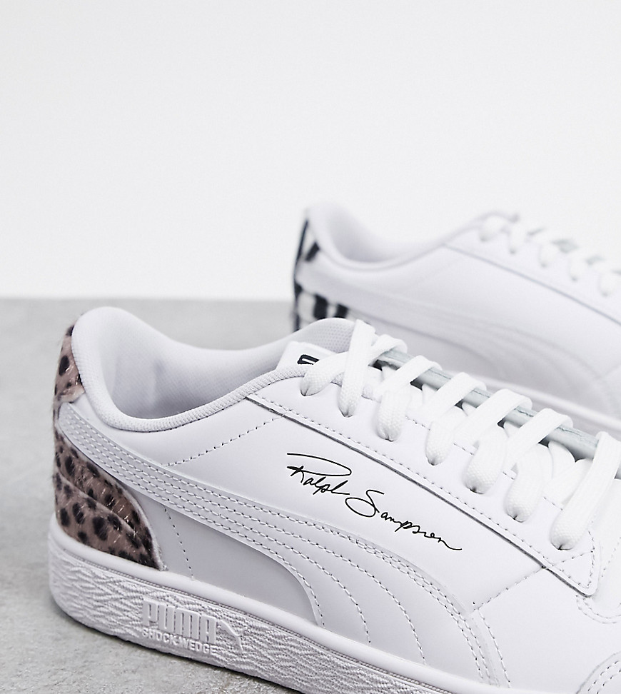 Puma Ralph Sampson sneakers with mixed leopard/zebra details - exclusive-White