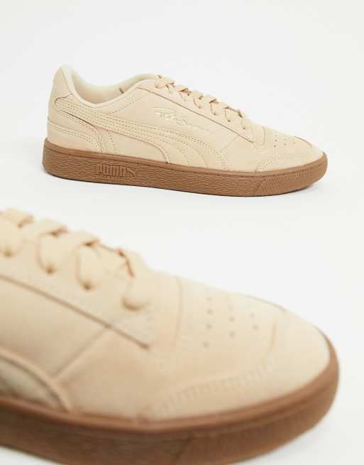 Puma Ralph Sampson suede gum sole trainers in tan exclusive to ASOS