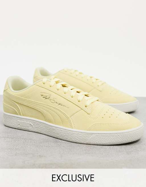 puma ralph sampson suede gum sole trainers in tan